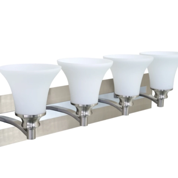 4 Bulb Round Vanity Light 