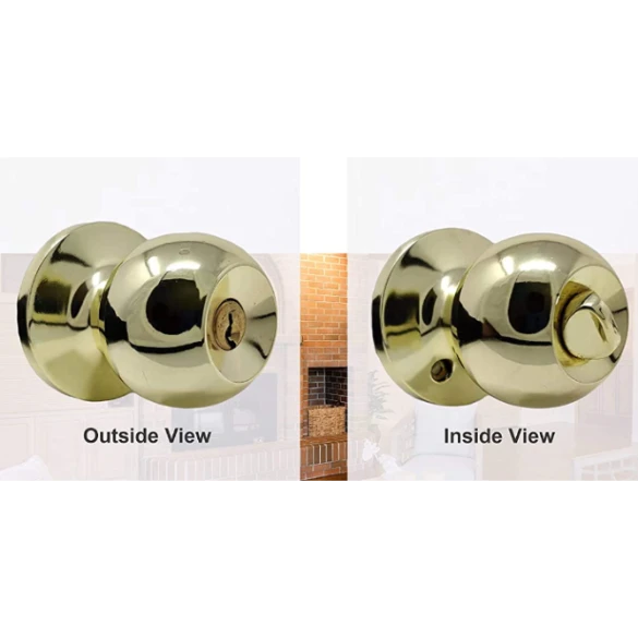 Knob Door Lock Gold (KEY) 