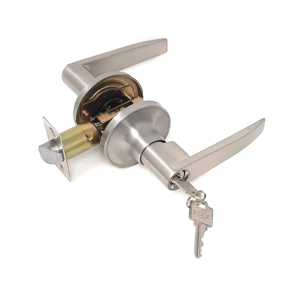 Lever Door Lock Silver (KEY) 