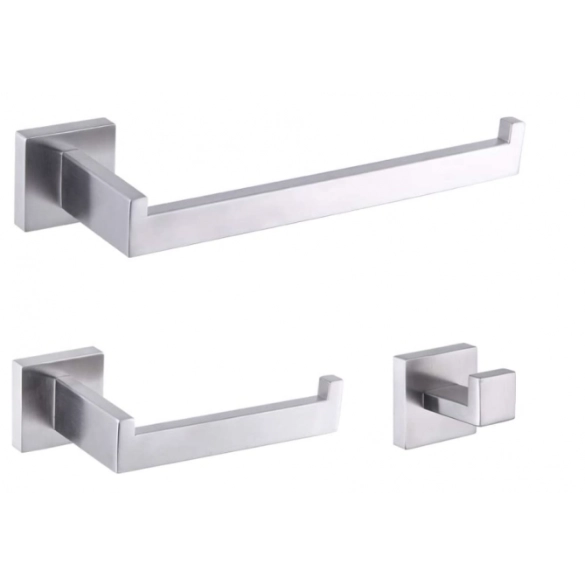 Solid Brush Nickle Accessory 3pc 