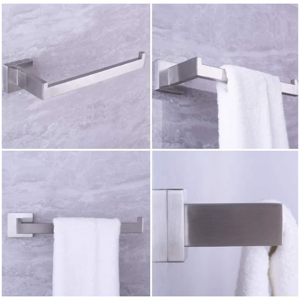 Solid Brush Nickle Accessory 3pc 