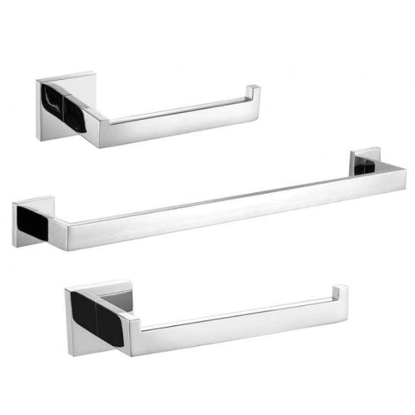 Solid Chrome Square 3pc 