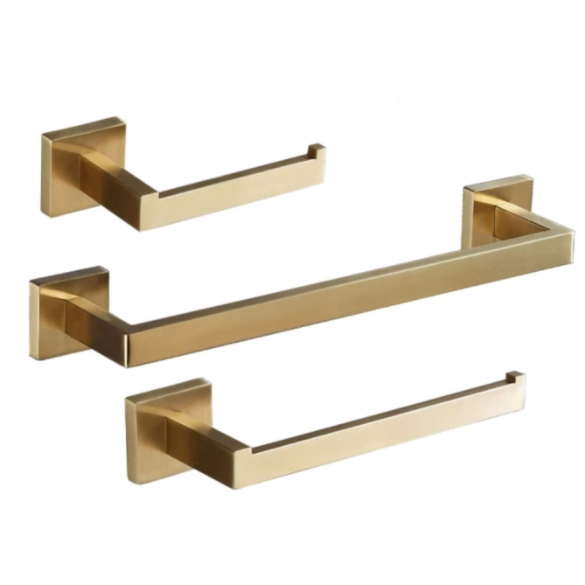 Solid Gold Chrome Square 3pc 