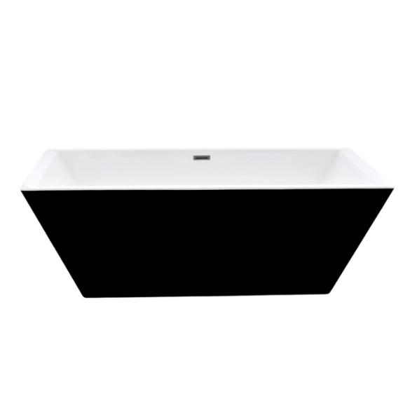 Square Freestanding Bathtub - BLACK 