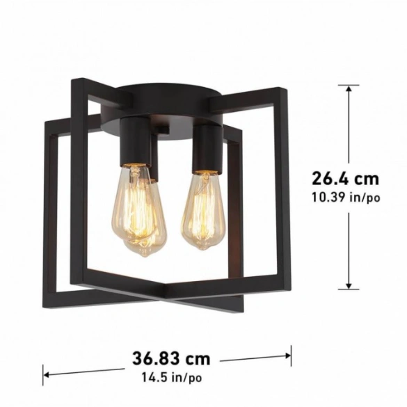 3-Light Flush Mount Ceiling Light 